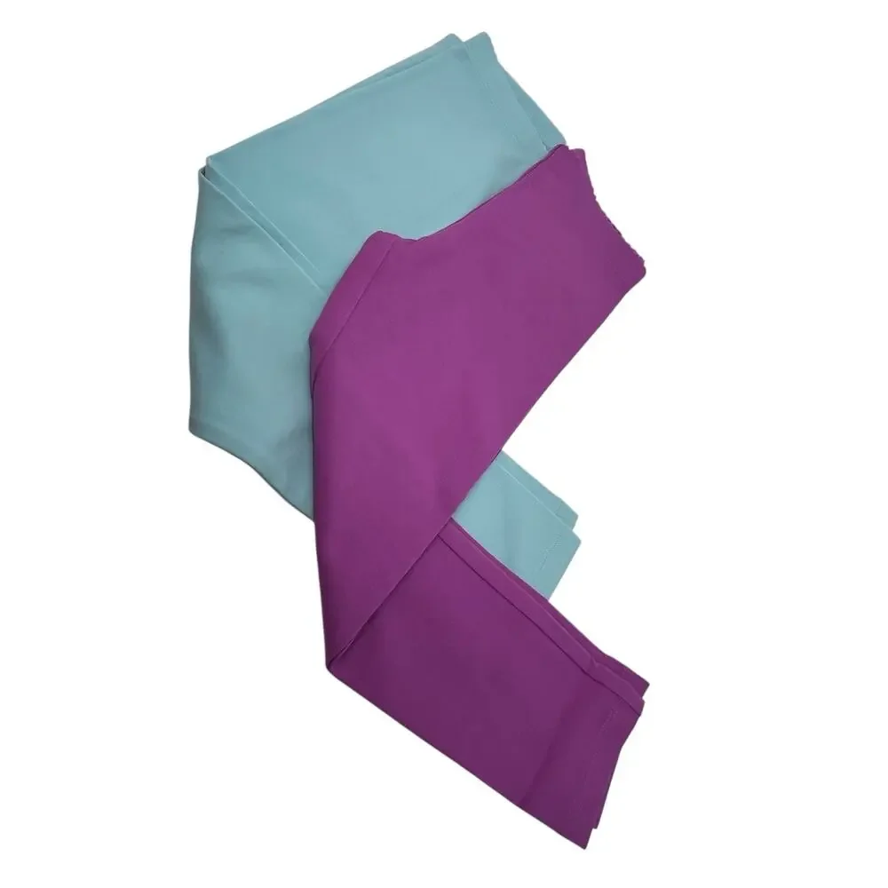 Tea Collection Bundle of 2 Pink Teal Leggings Cotton Stretch Girls NWT Size 4